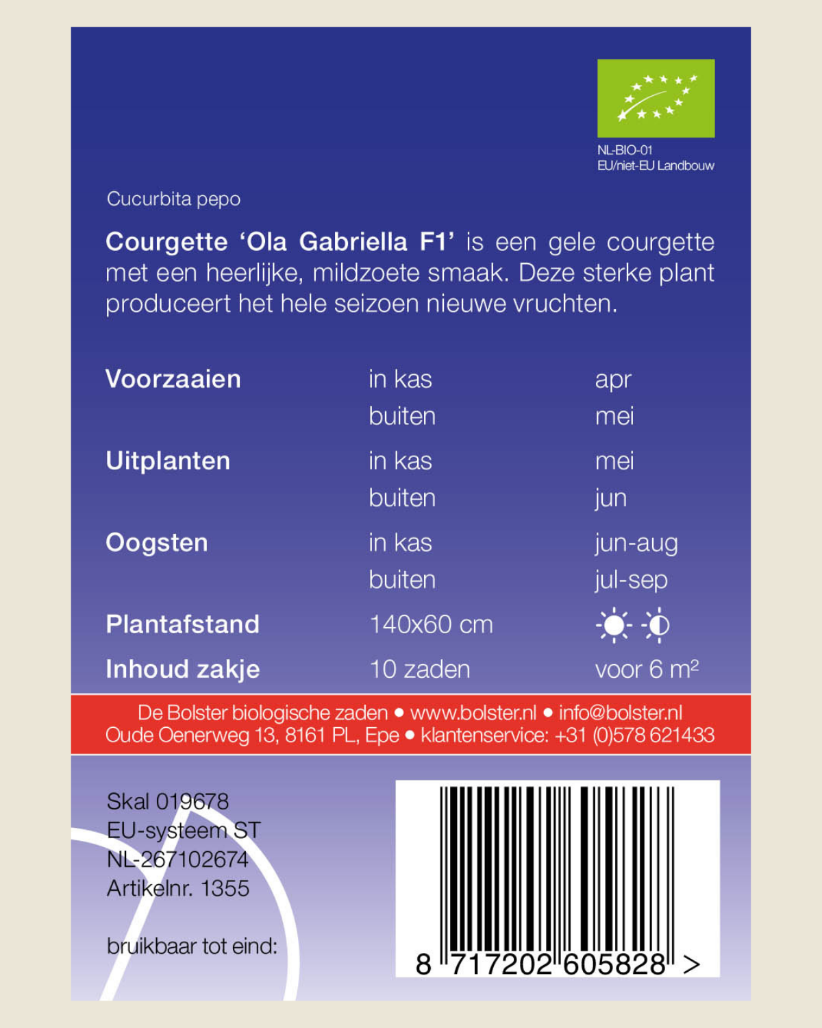 Courgette 'Ola Gabriella F1' BIO