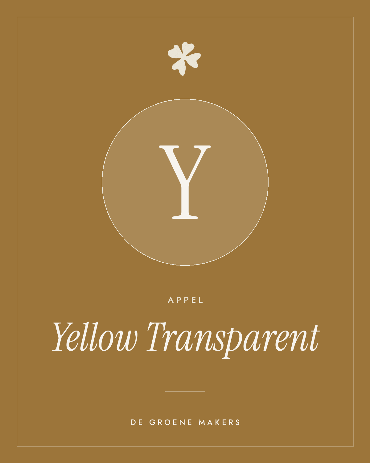 Appel ‘Yellow Transparent’ - De Groene Makers