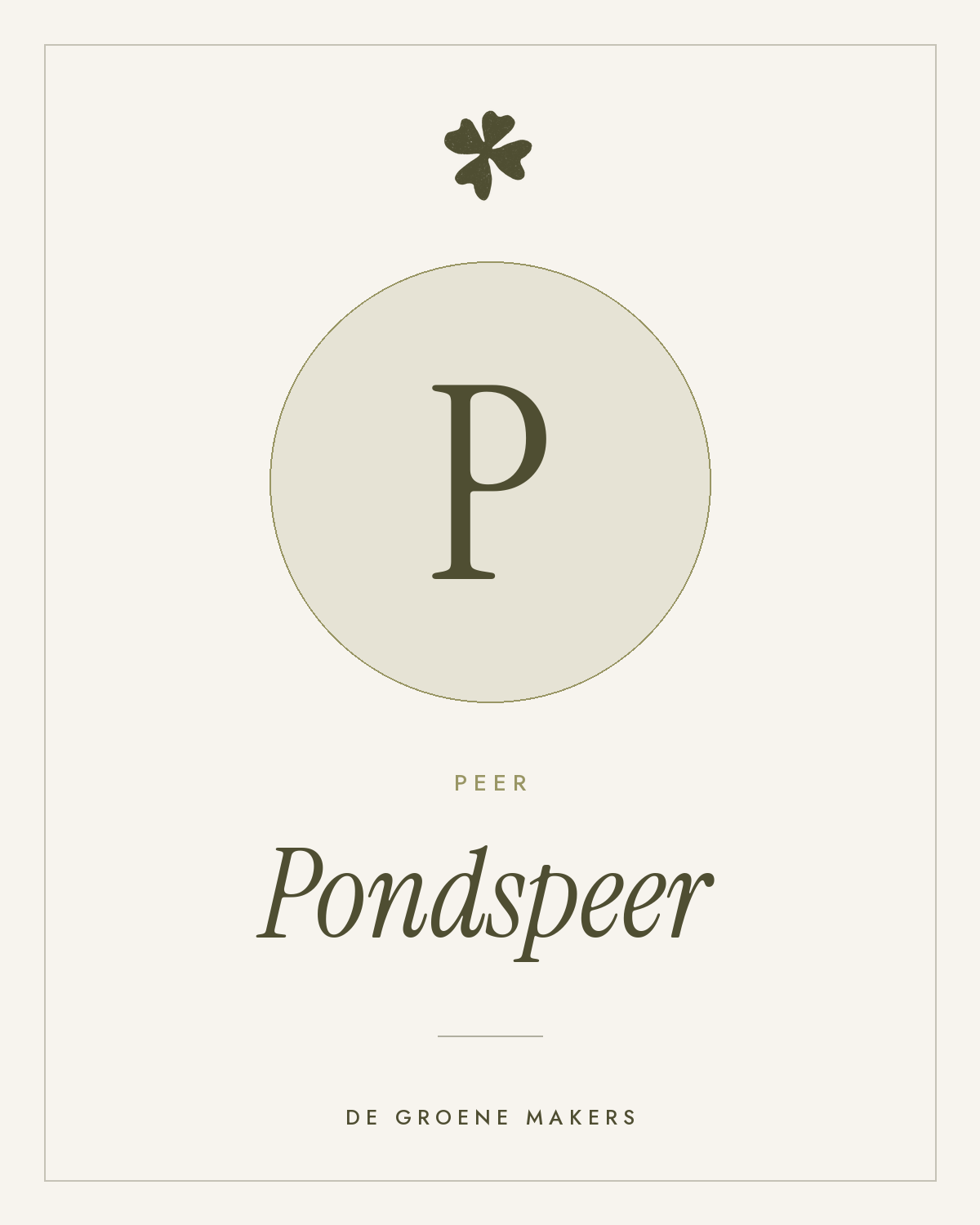 Peer ‘Pondspeer’ - De Groene Makers