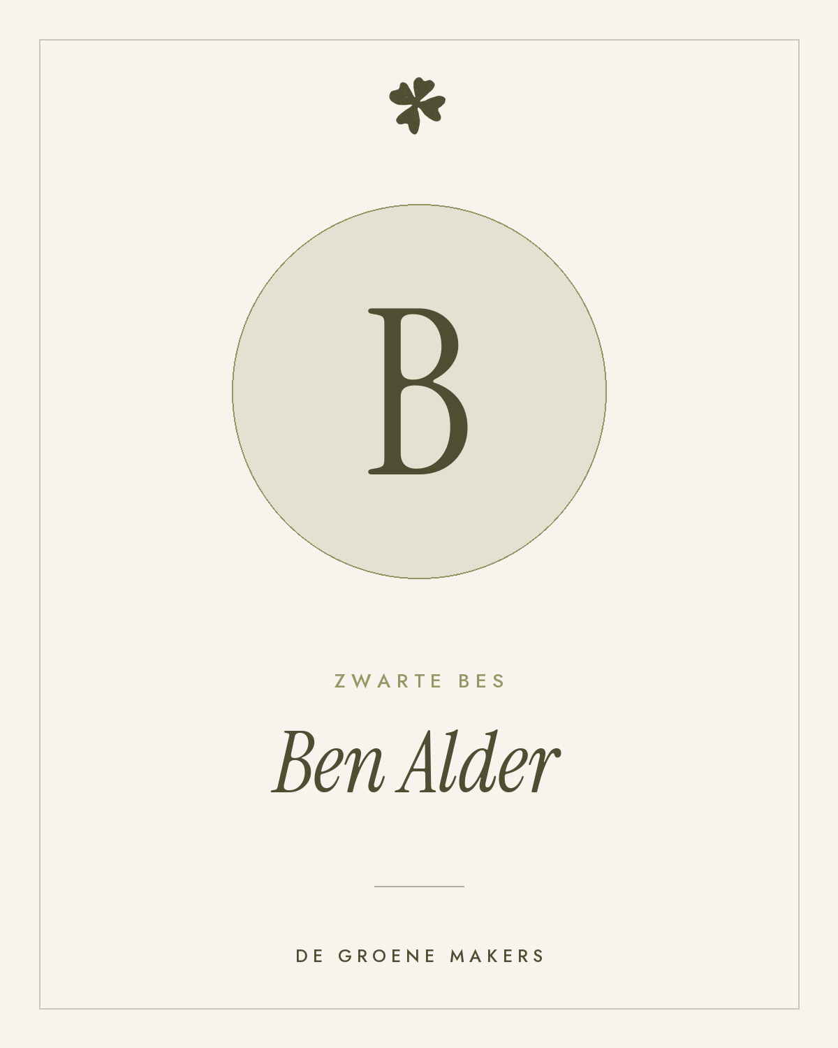 Zwarte bes 'Ben Alder' – De Groene Makers