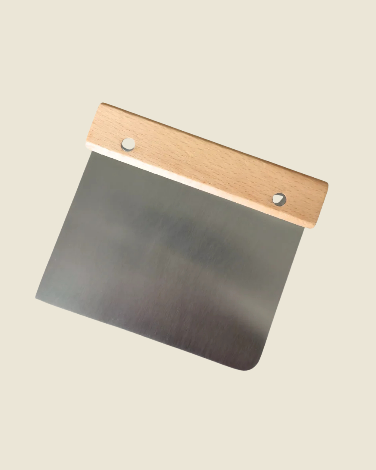 Deegsteker RVS met beukenhouten handvat 11 x 12,5 cm