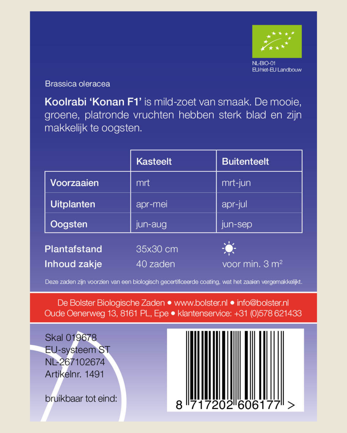 Koolrabi 'Konan F1' BIO