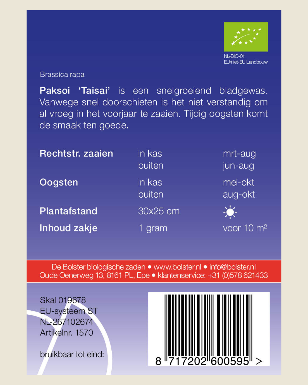 Paksoi 'Taisai' BIO