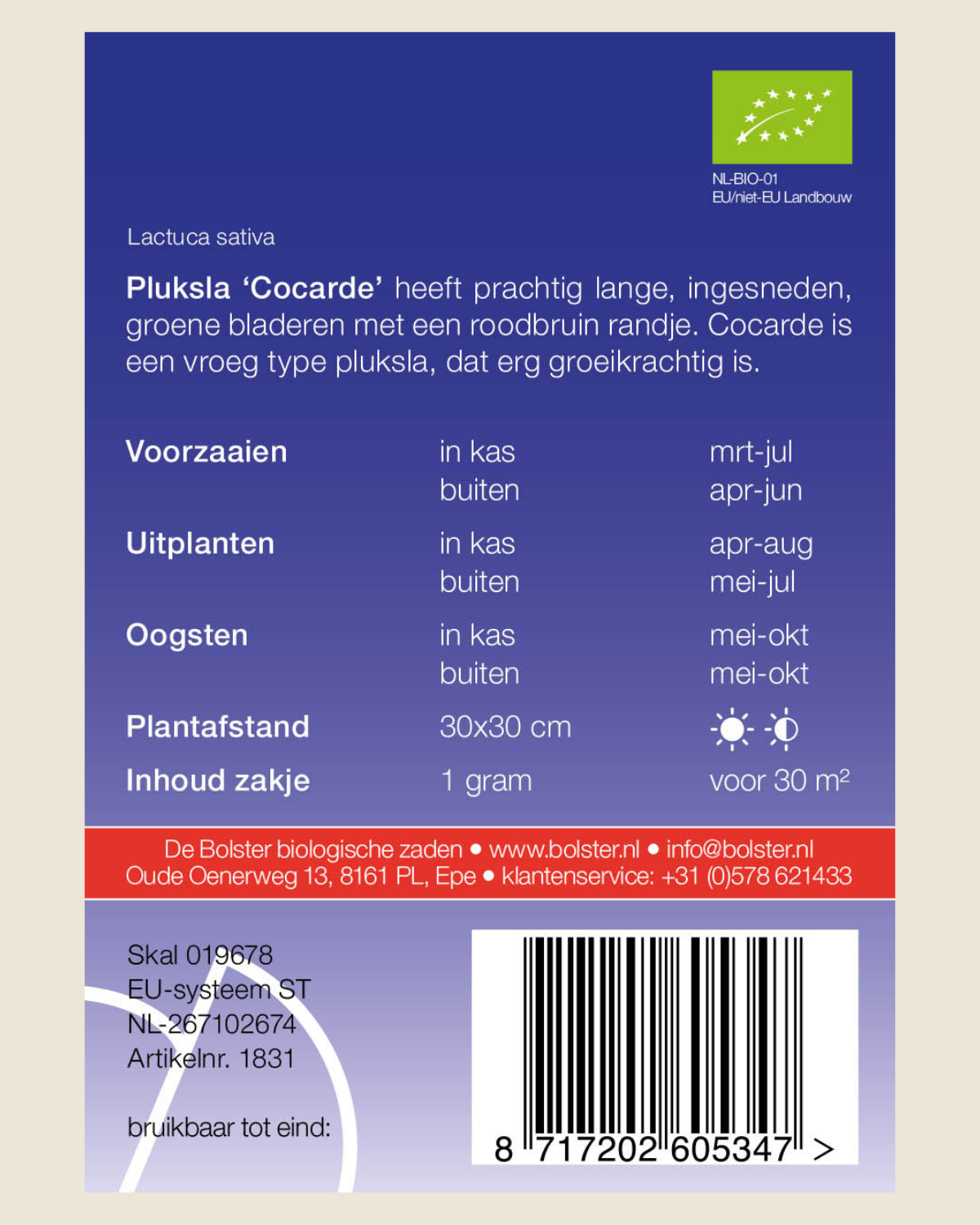 Pluksla 'Cocarde' BIO