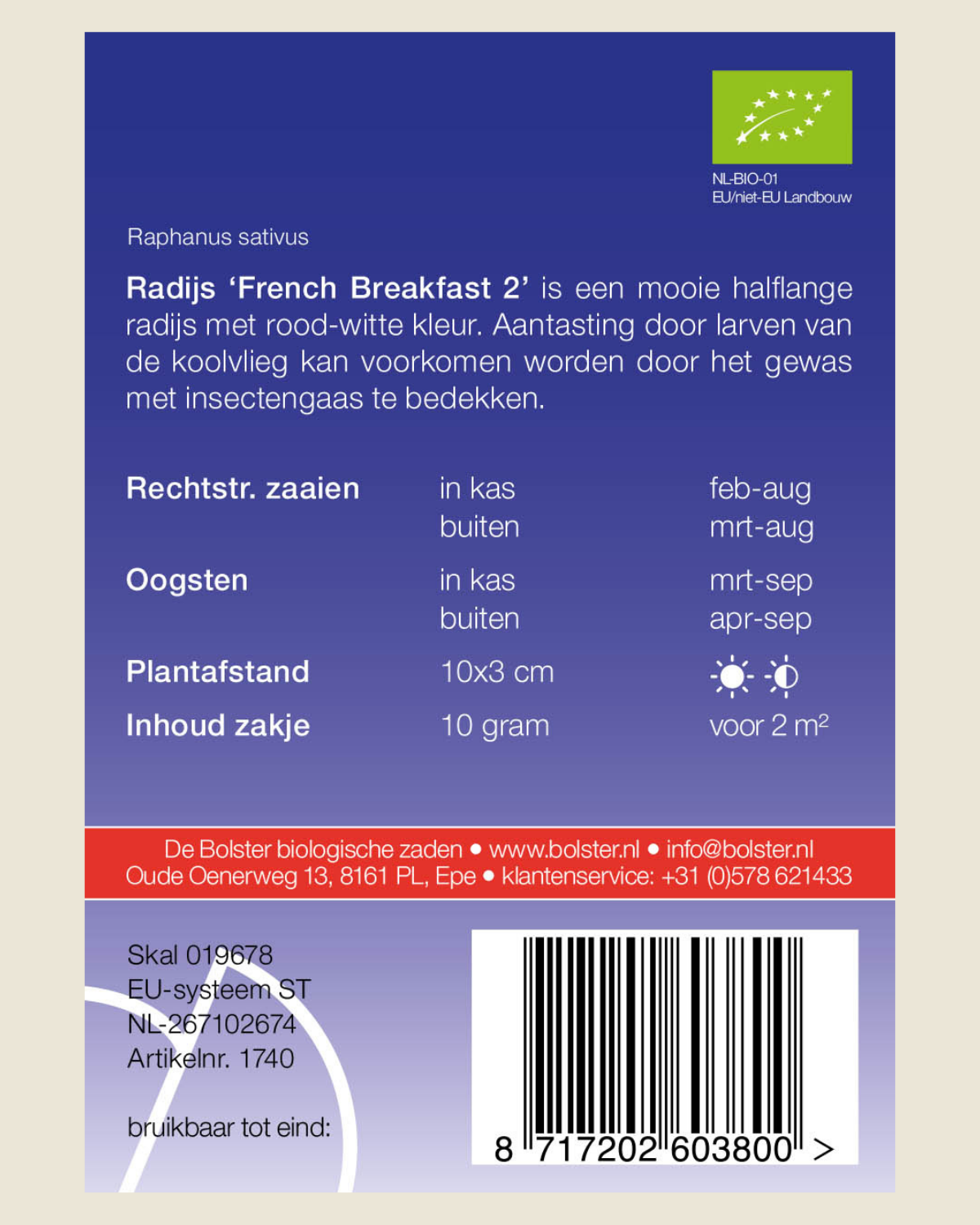 Radijs 'French Breakfast 2' BIO