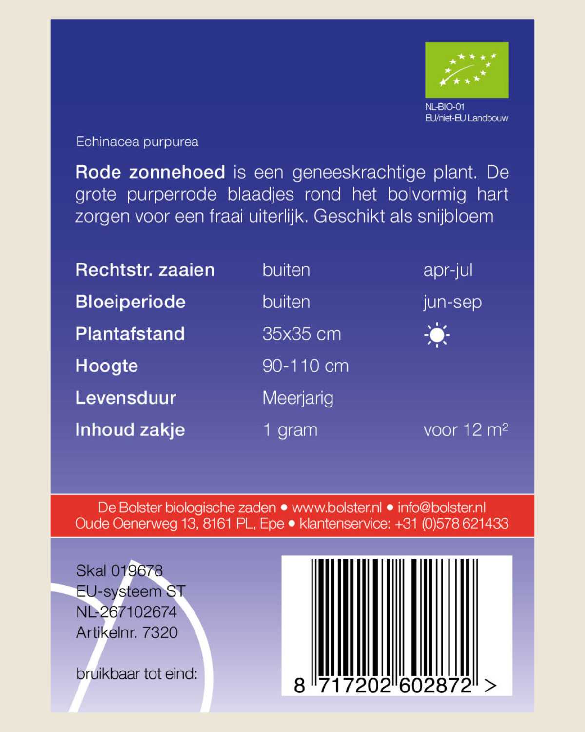 Rode zonnehoed BIO