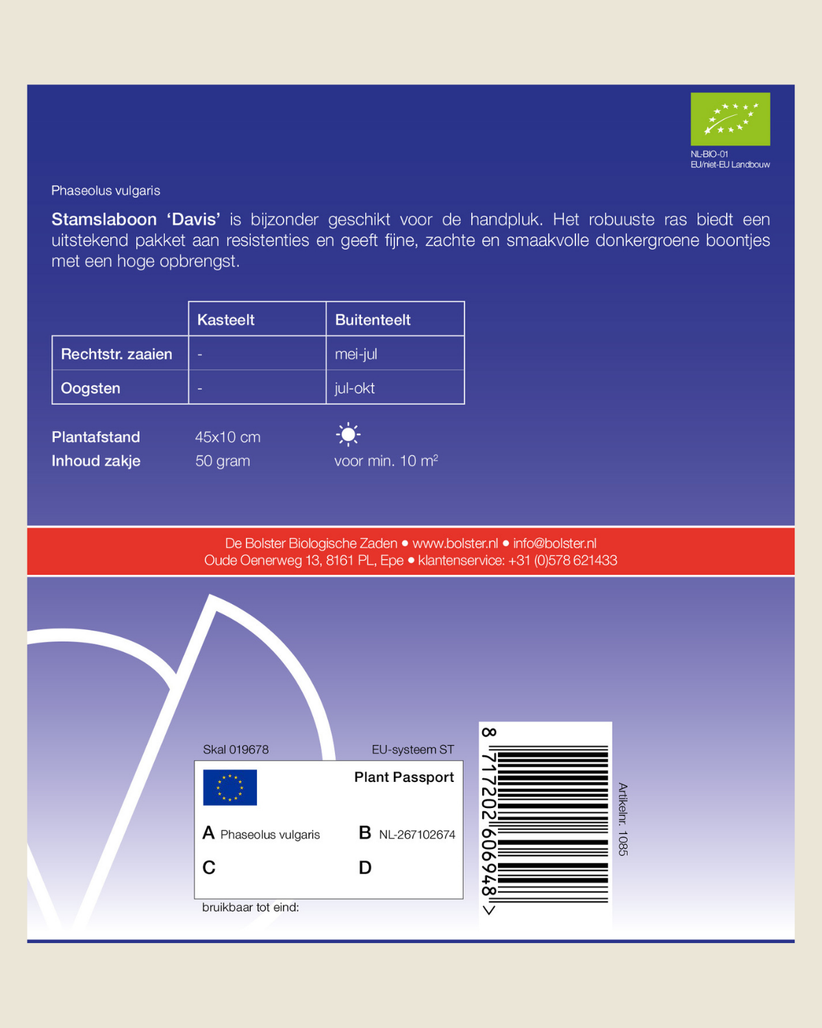 Stamslaboon 'Davis' BIO