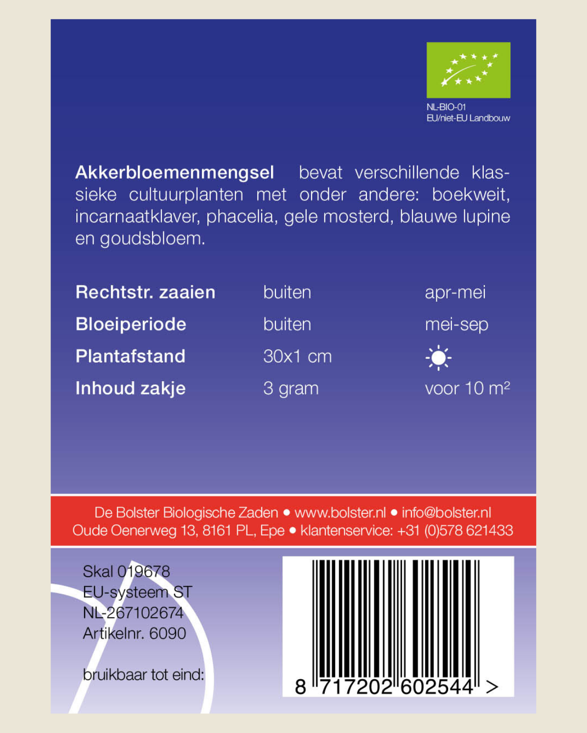 Akkerbloemenmengsel BIO