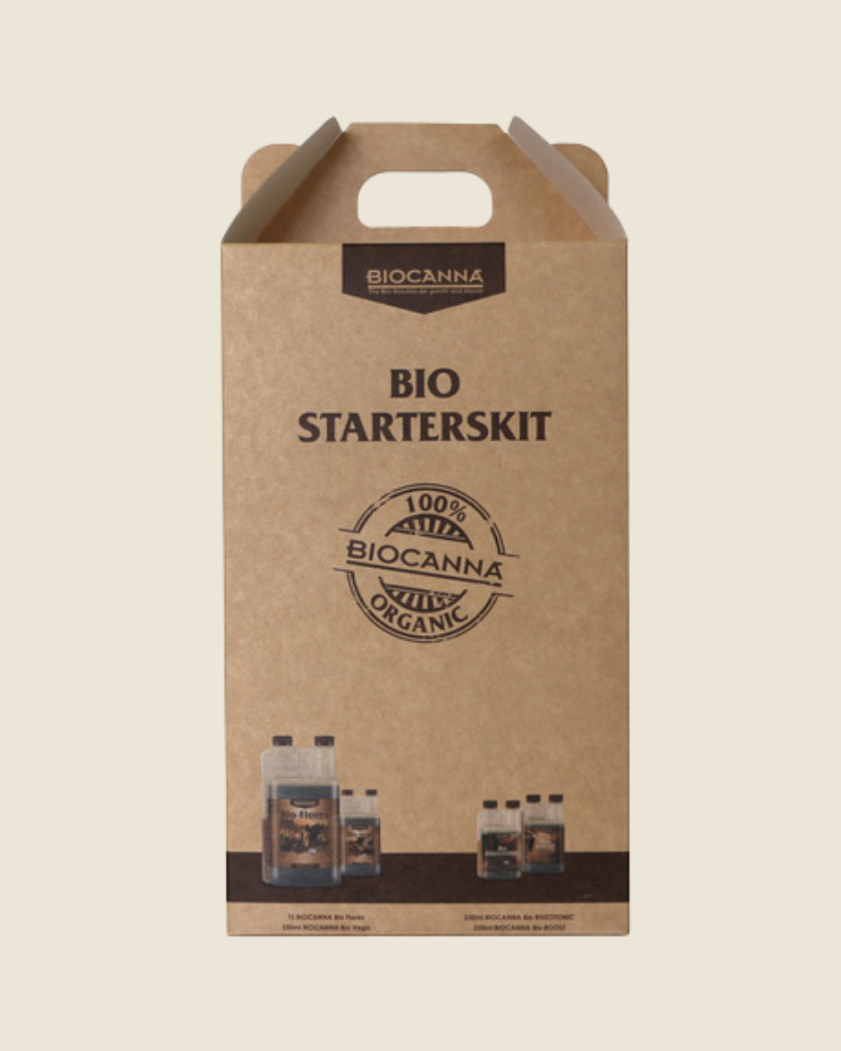 Doos BIOCANNA Bio Starterskit met Bio Vega, Bio Flores, Bio Rhizotonic en Bio Boost