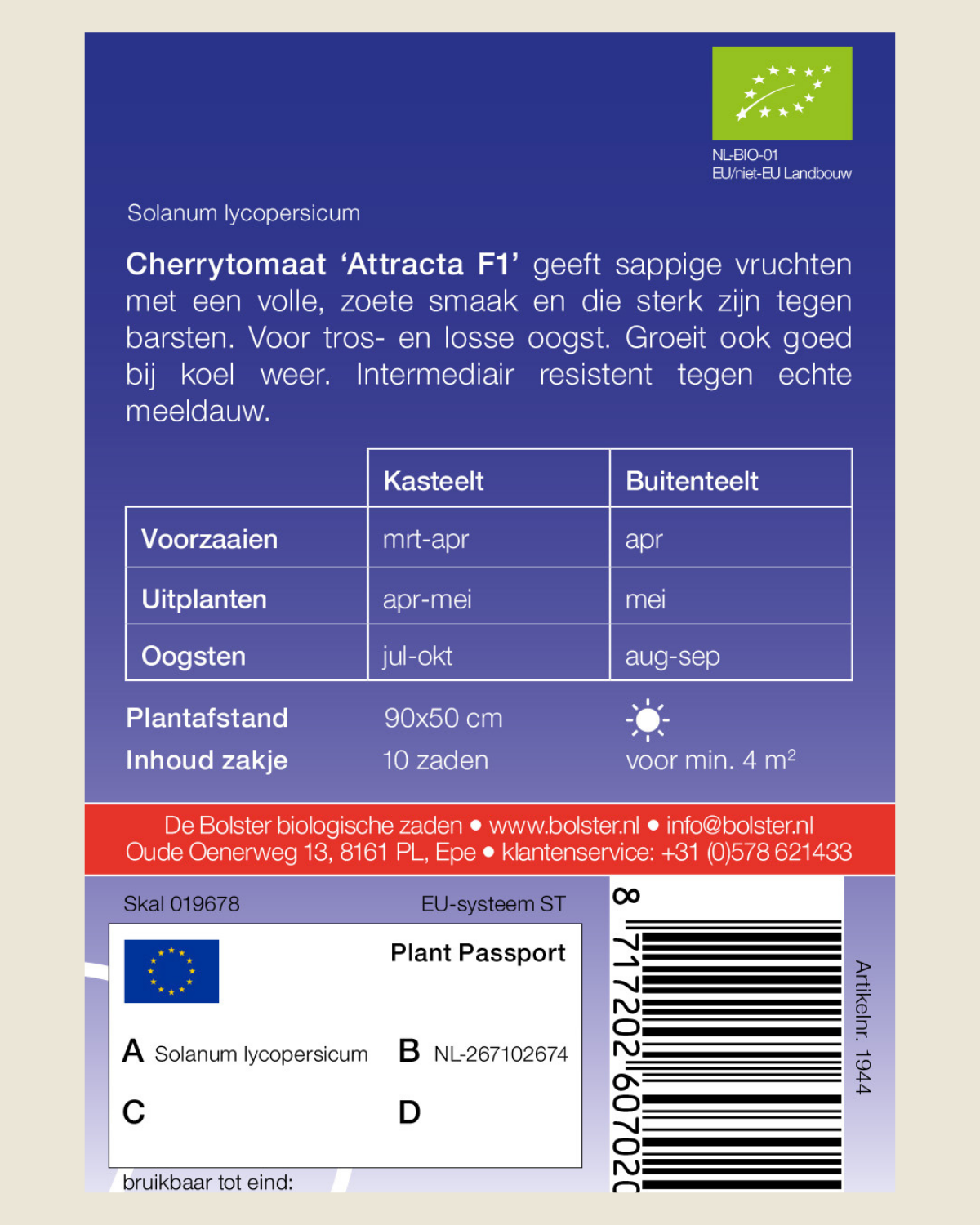 Cherrytomaat 'Attracta F1' BIO