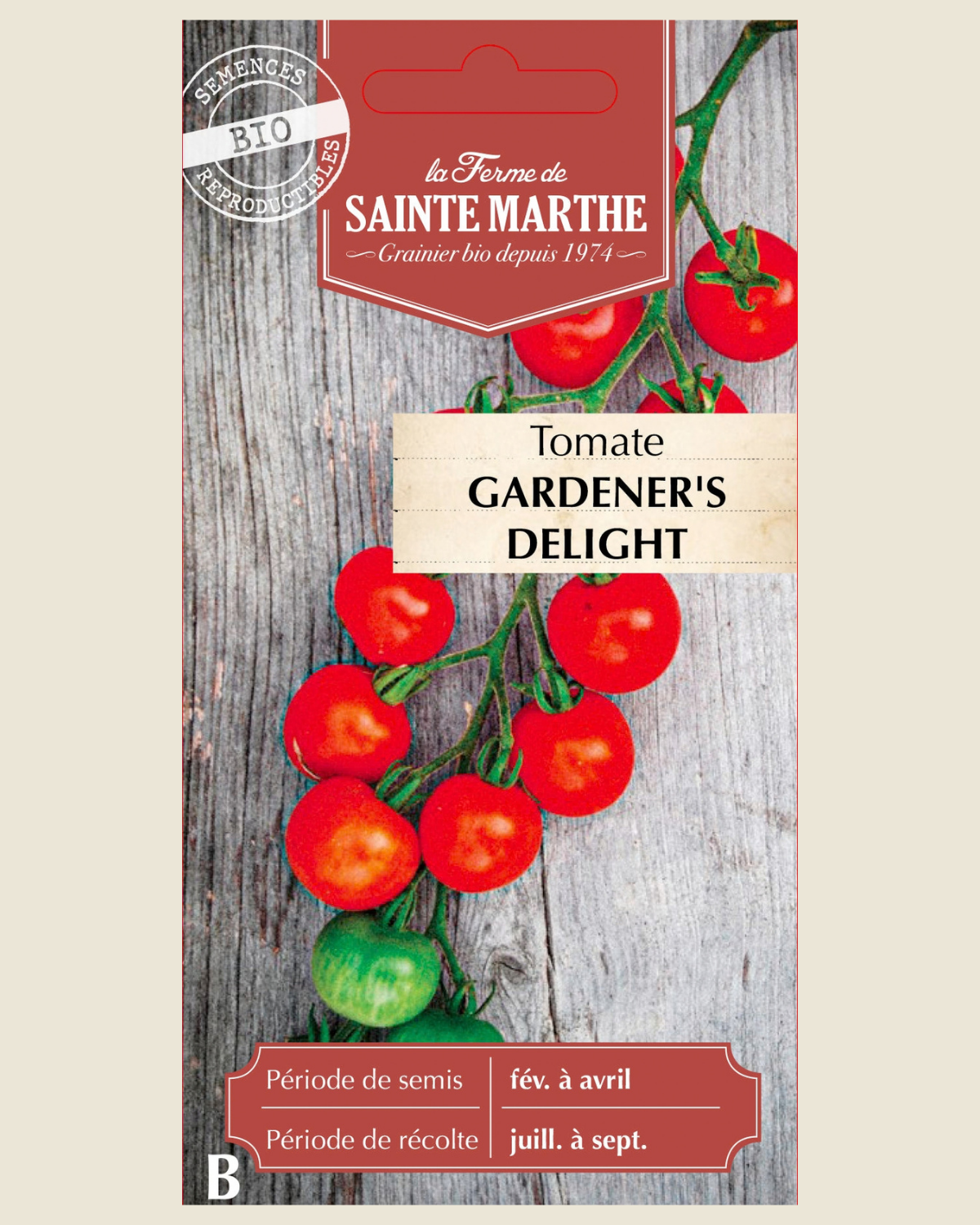 Cherrytomaat 'Gardener's Delight' BIO zakje - De Groene Makers