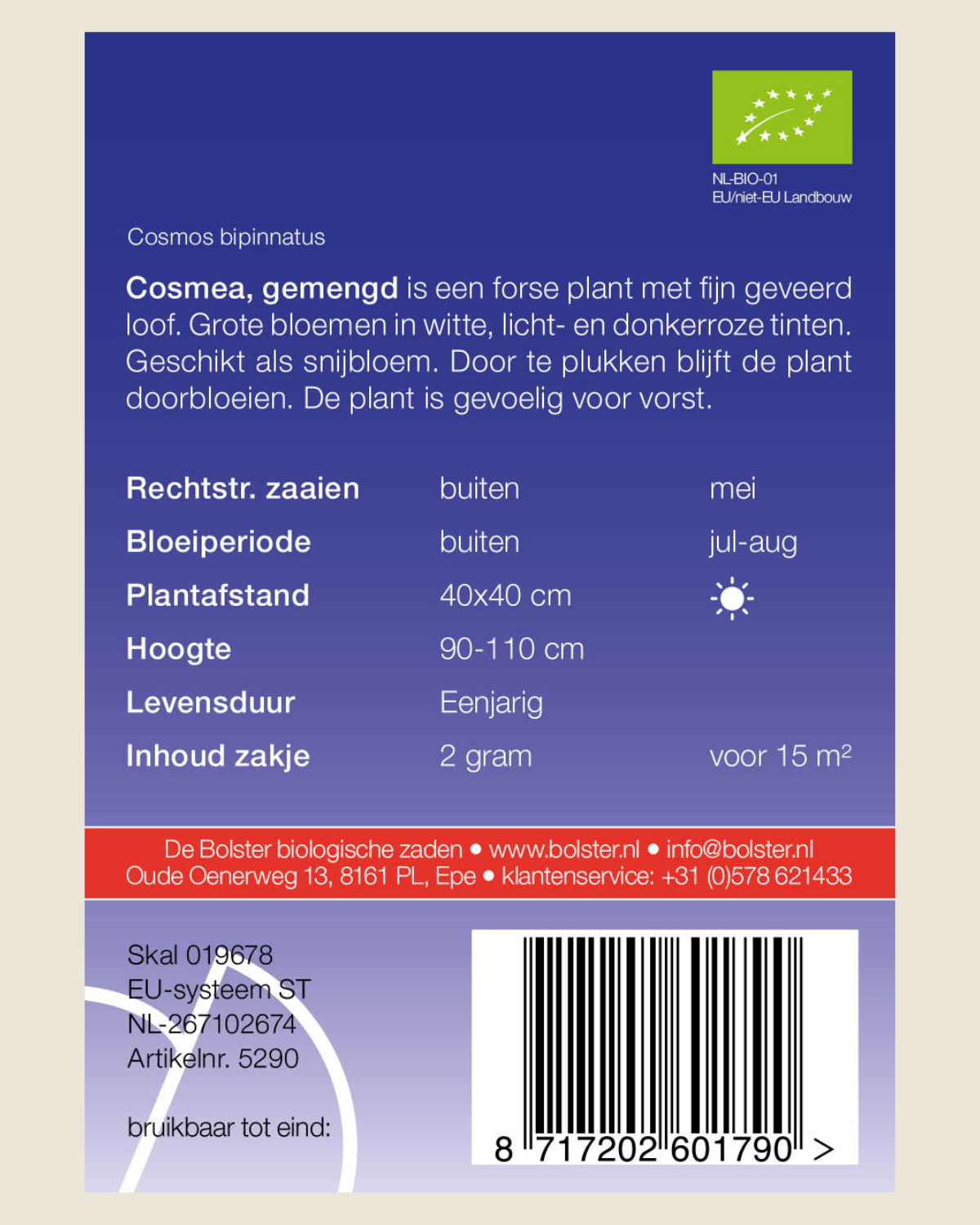 Cosmea, gemengd BIO