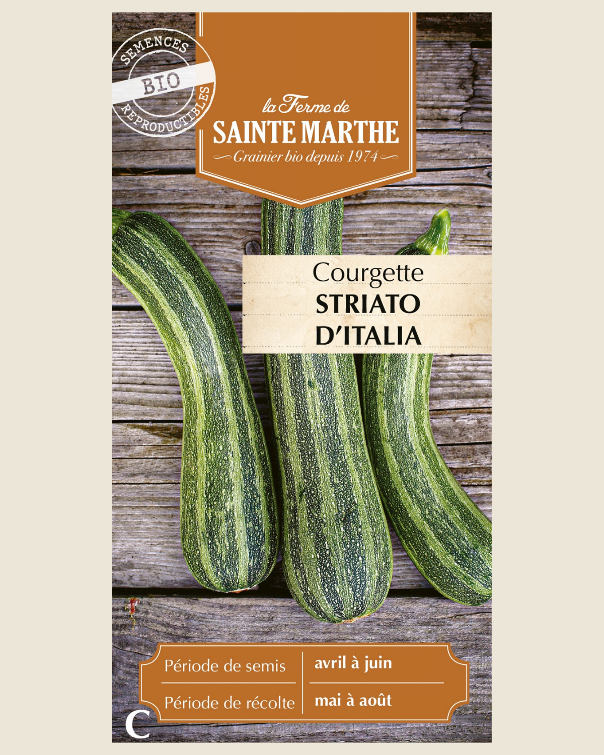 Courgette 'Striato d'Italia' BIO zakje - De Groene Makers