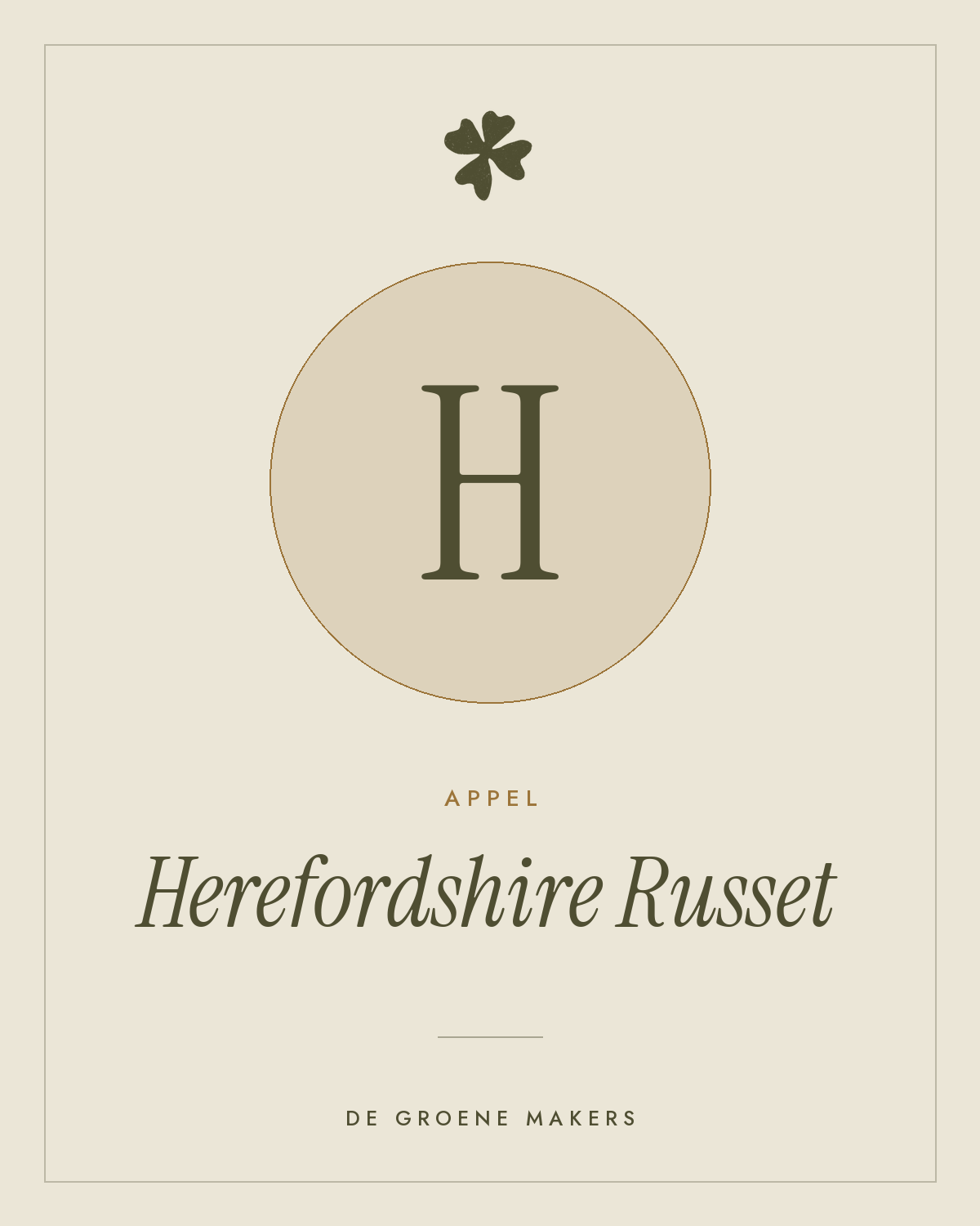 Appel ‘Herefordshire Russet’ - De Groene Makers