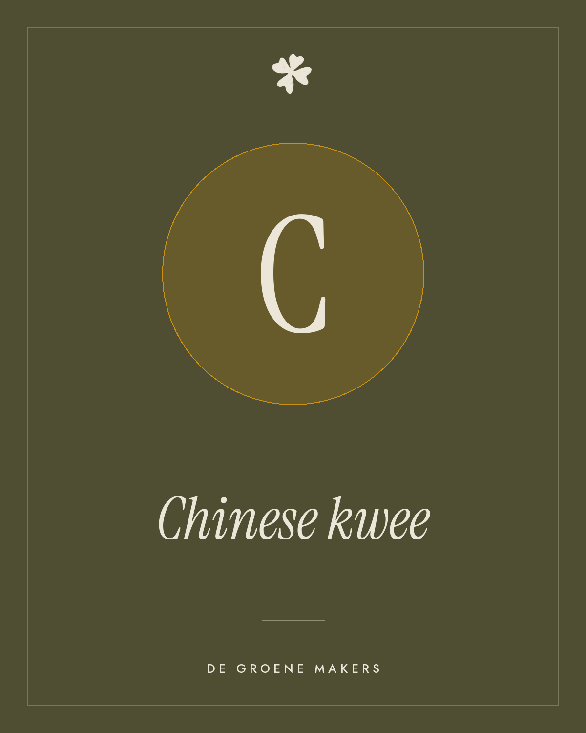 Chinese kwee – De Groene Makers