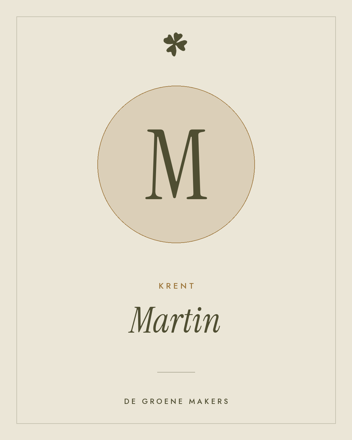 Krent 'Martin' – De Groene Makers
