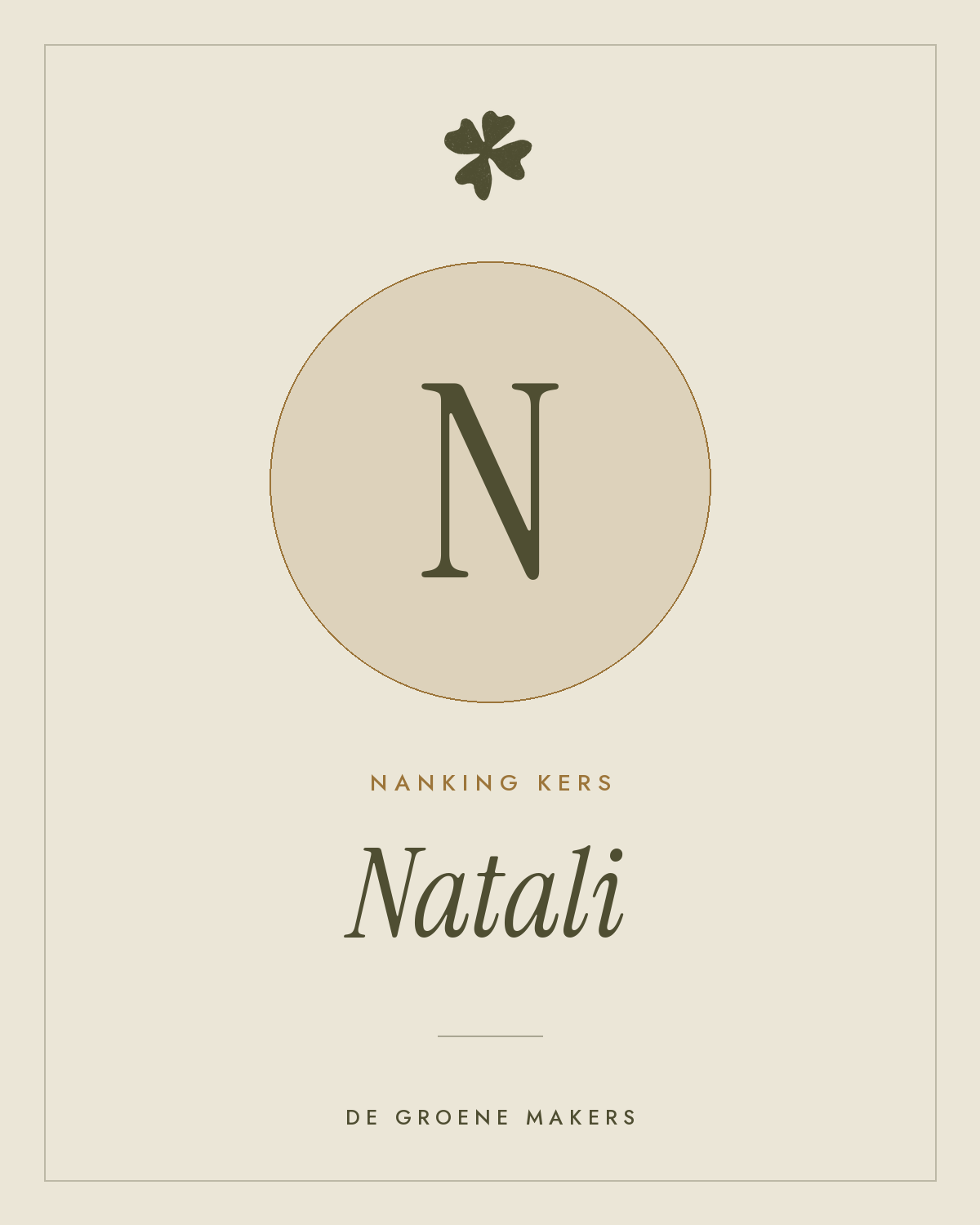 Nanking kers ‘Natali’ - De Groene Makers