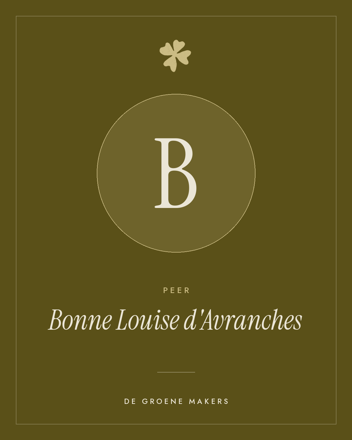 Peer ‘Bonne Louise d'Avranches’ - De Groene Makers
