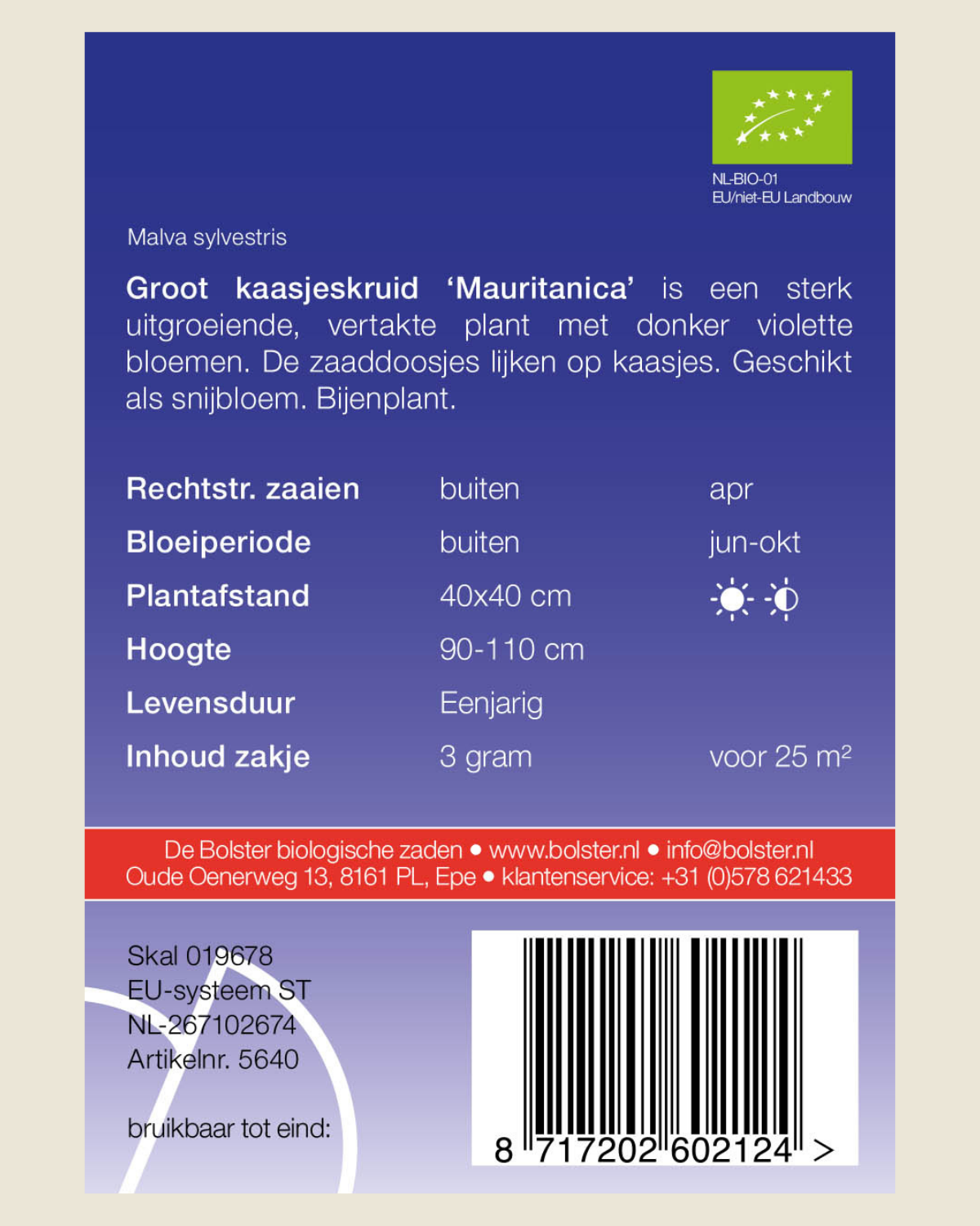 Groot kaasjeskruid 'Mauritanica' BIO