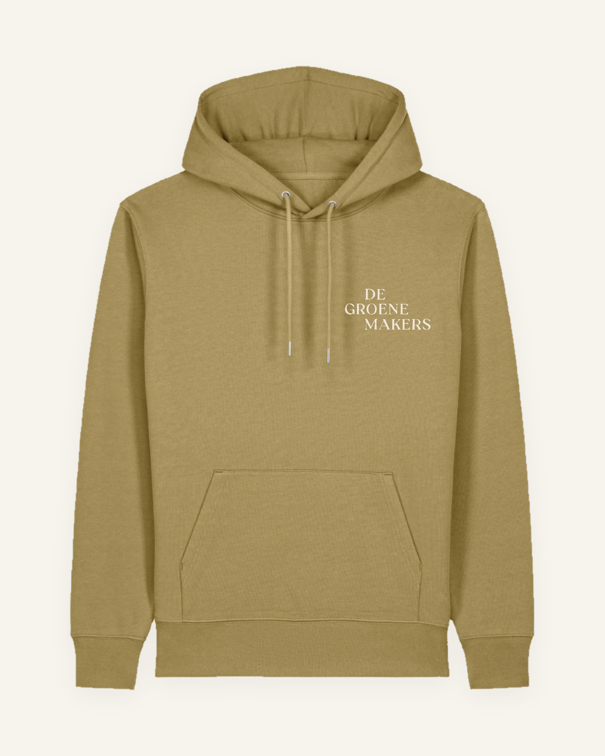 Hoodie ‘Klaver’ olijfgroen - De Groene Makers