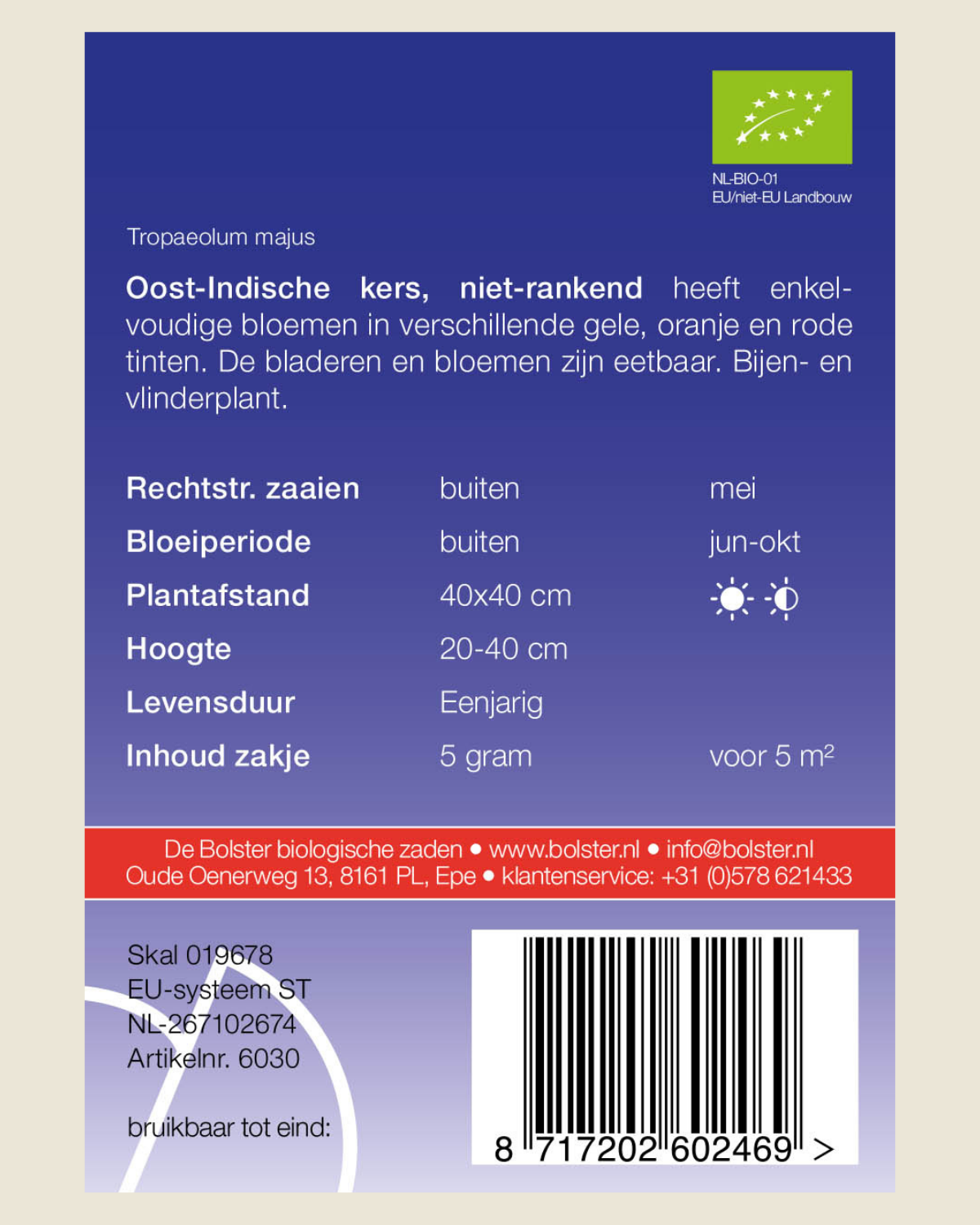 Oost-Indische kers, niet-rankend BIO