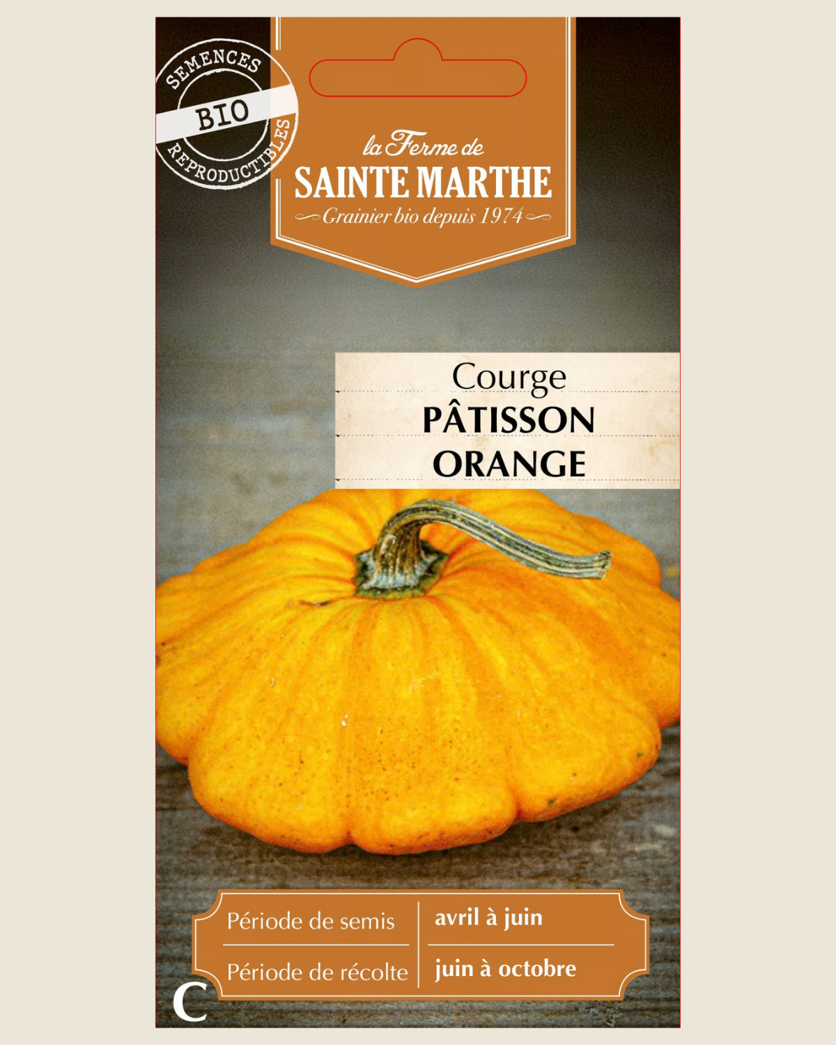 Pâtisson oranje BIO zakje - De Groene Makers