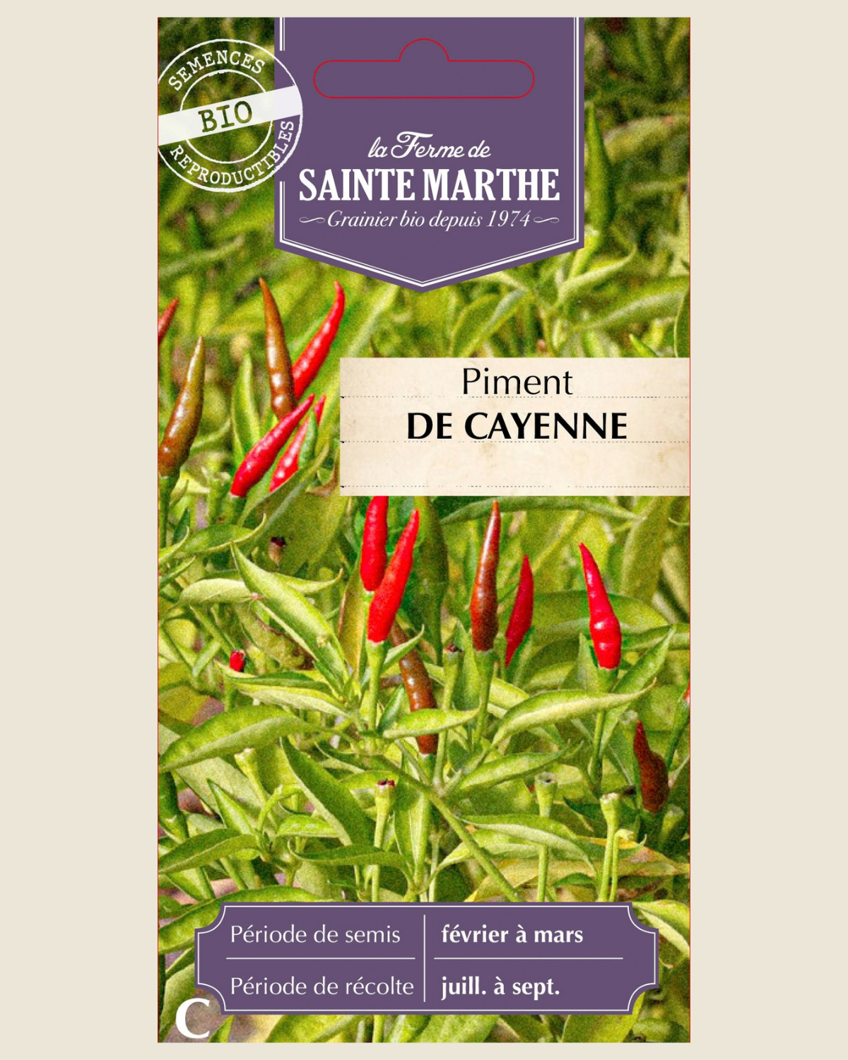 Peper 'Cayenne' BIO zakje - De Groene Makers