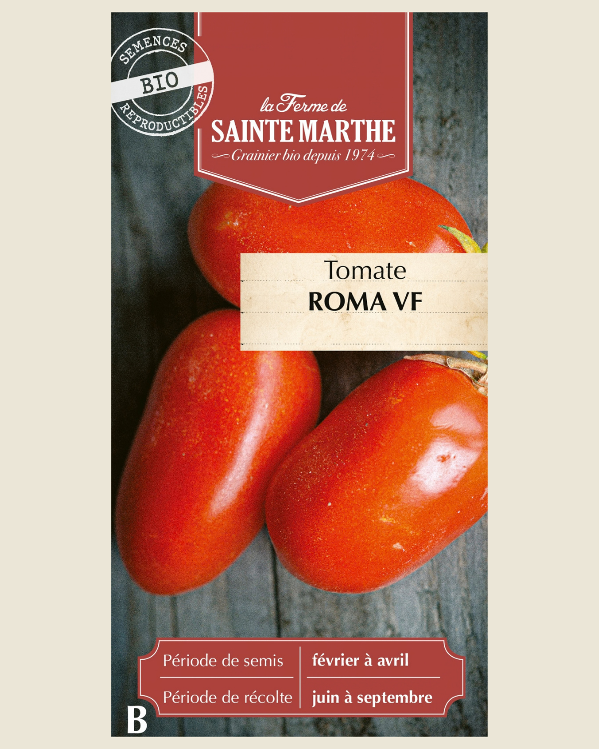 Pruimtomaat 'Roma VF' BIO zakje - De Groene Makers
