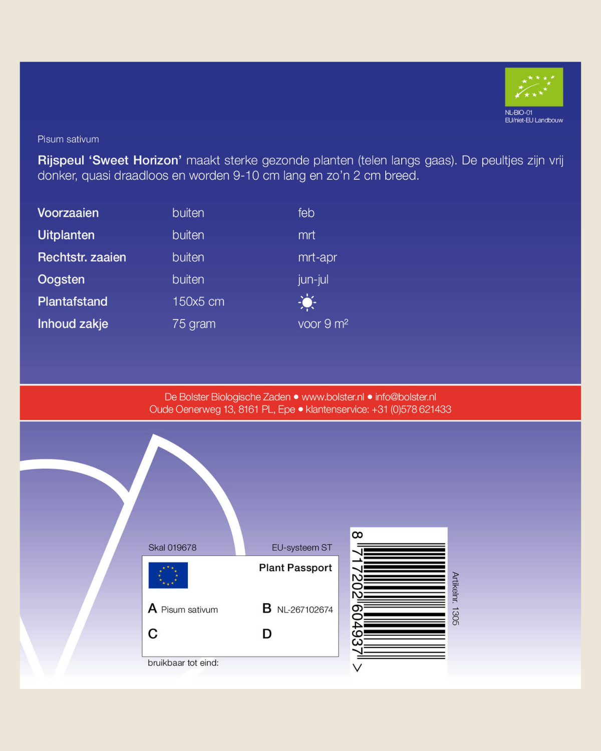 Rijspeul 'Sweet Horizon' BIO