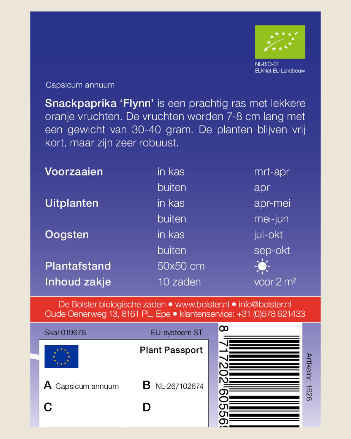 Snackpaprika 'Flynn' BIO