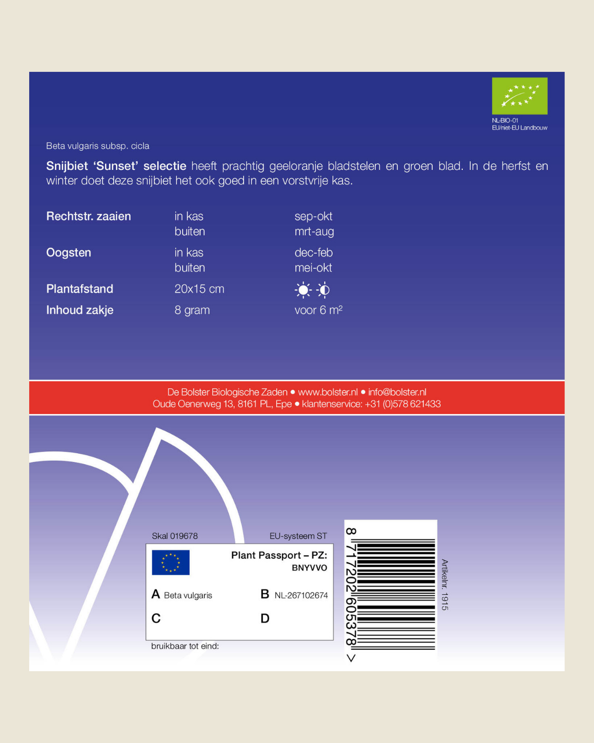 Snijbiet 'Sunset selectie' BIO