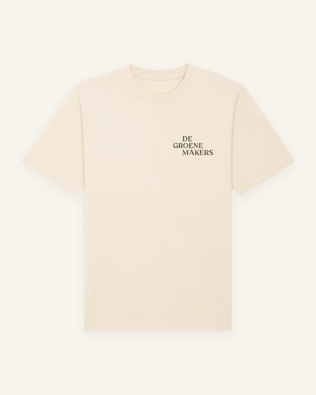 T-shirt ‘Iconen’ naturel - De Groene Makers
