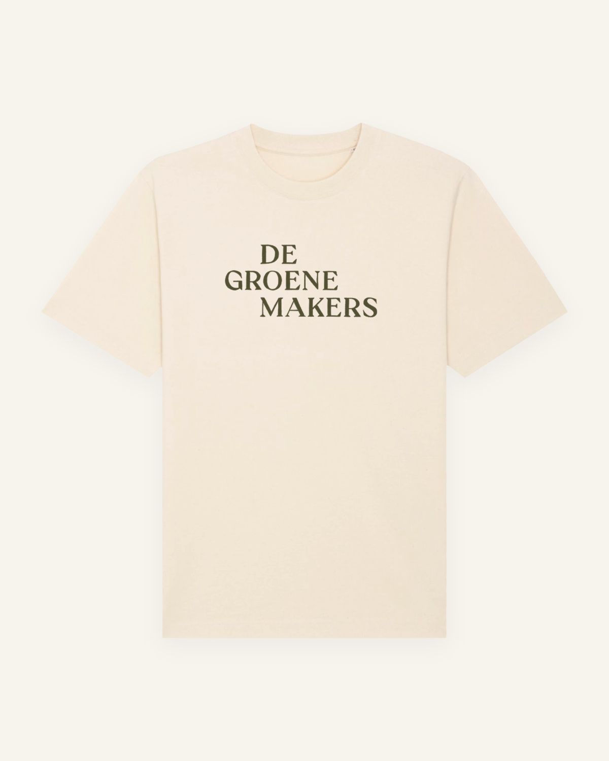 T-shirt ‘Klaver’ naturel - De Groene Makers