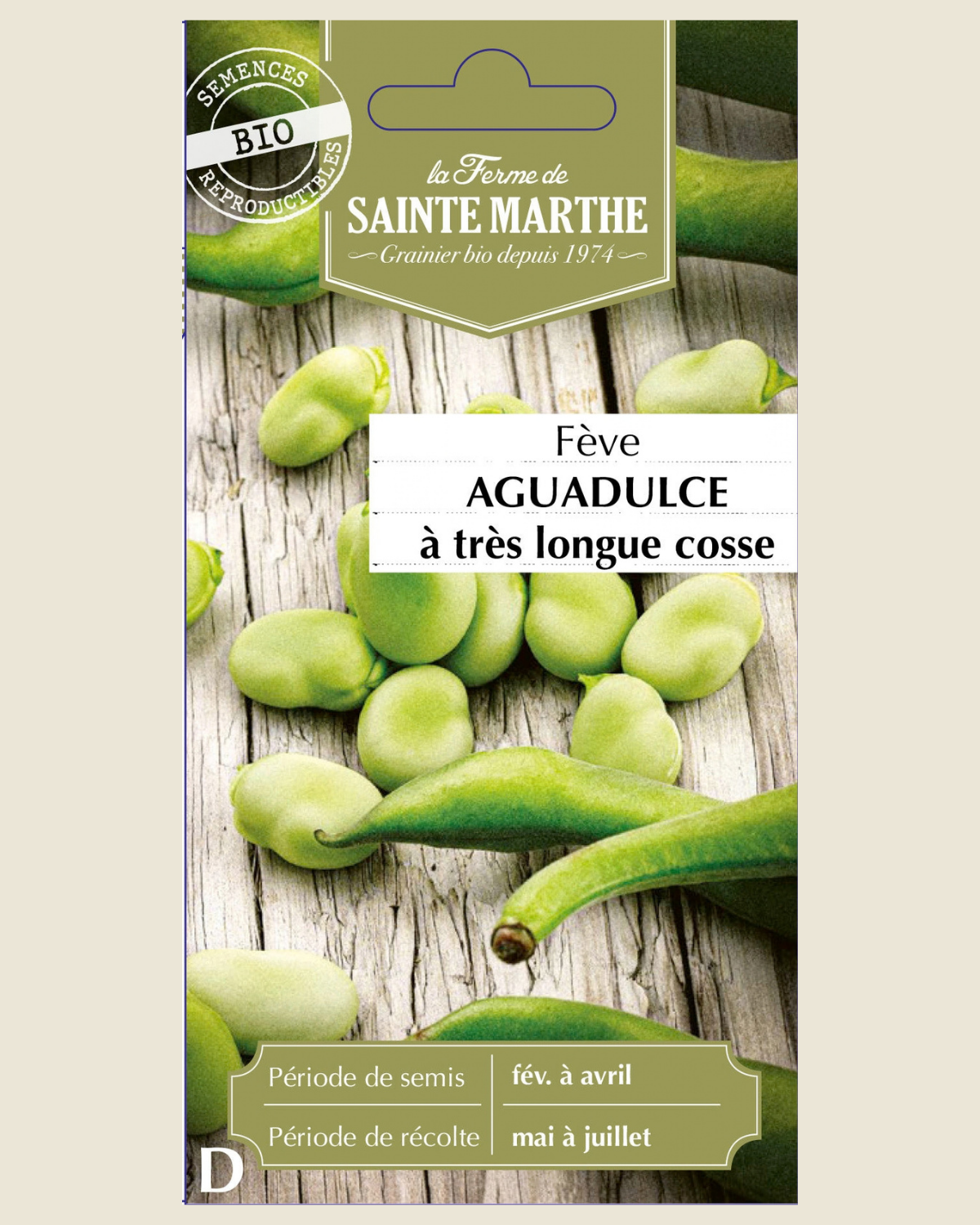 Tuinboon 'Aguadulce' BIO (80 gram) zakje - De Groene Makers
