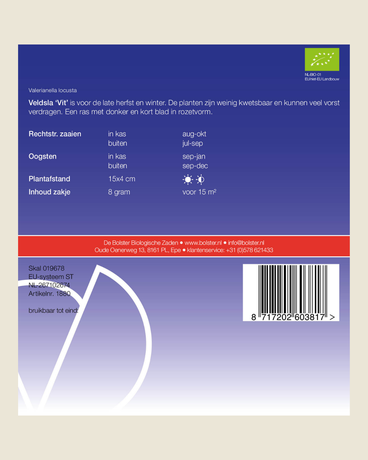 Veldsla 'Vit' BIO
