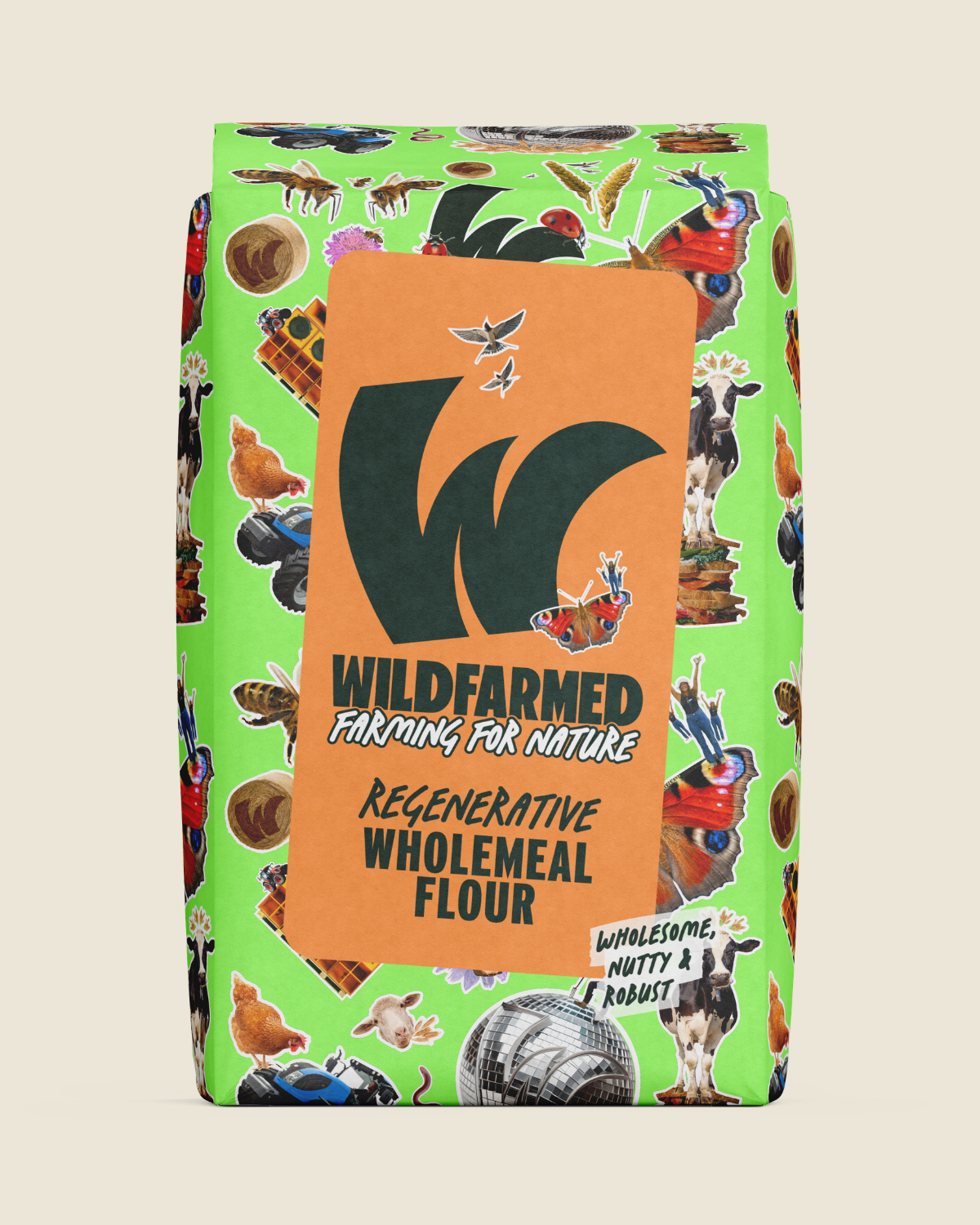 Volkoren tarwemeel T150 Wildfarmed, verpakking 1 kg