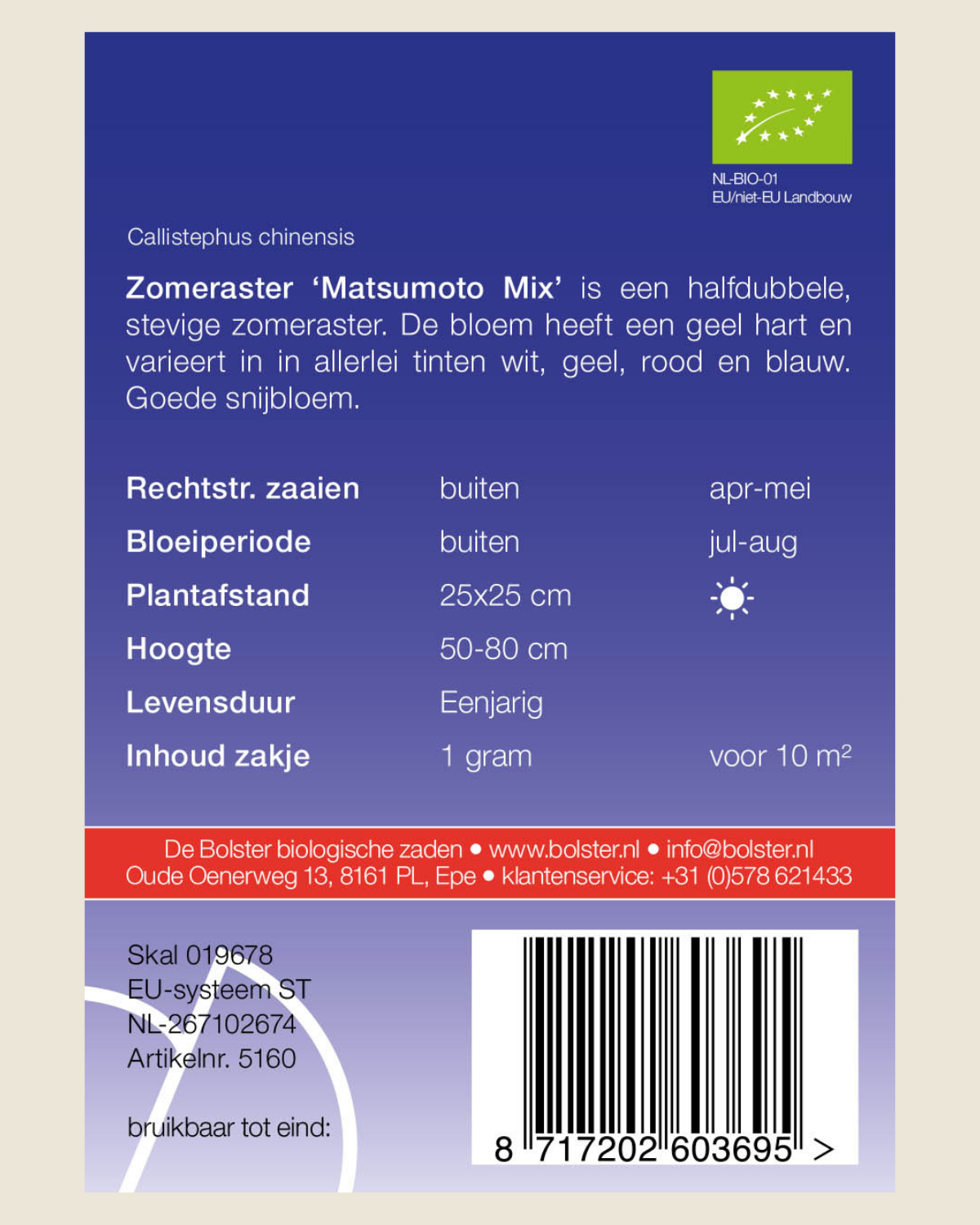 Zomeraster 'Matsumoto Mix' BIO